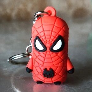 Spider-Man 3D PVC Superhero Keychain/New
